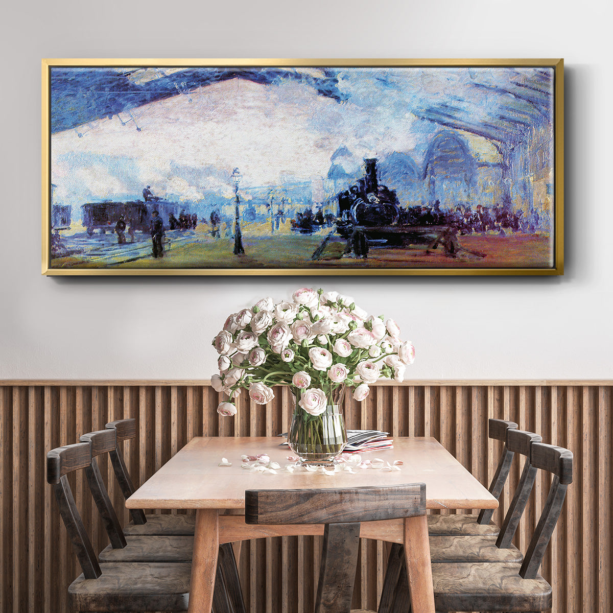 Saint Lazare Station in Paris - Floater Framed Canvas Print