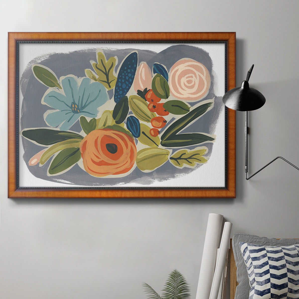 Bright Botany I Premium Framed Canvas- Ready to Hang