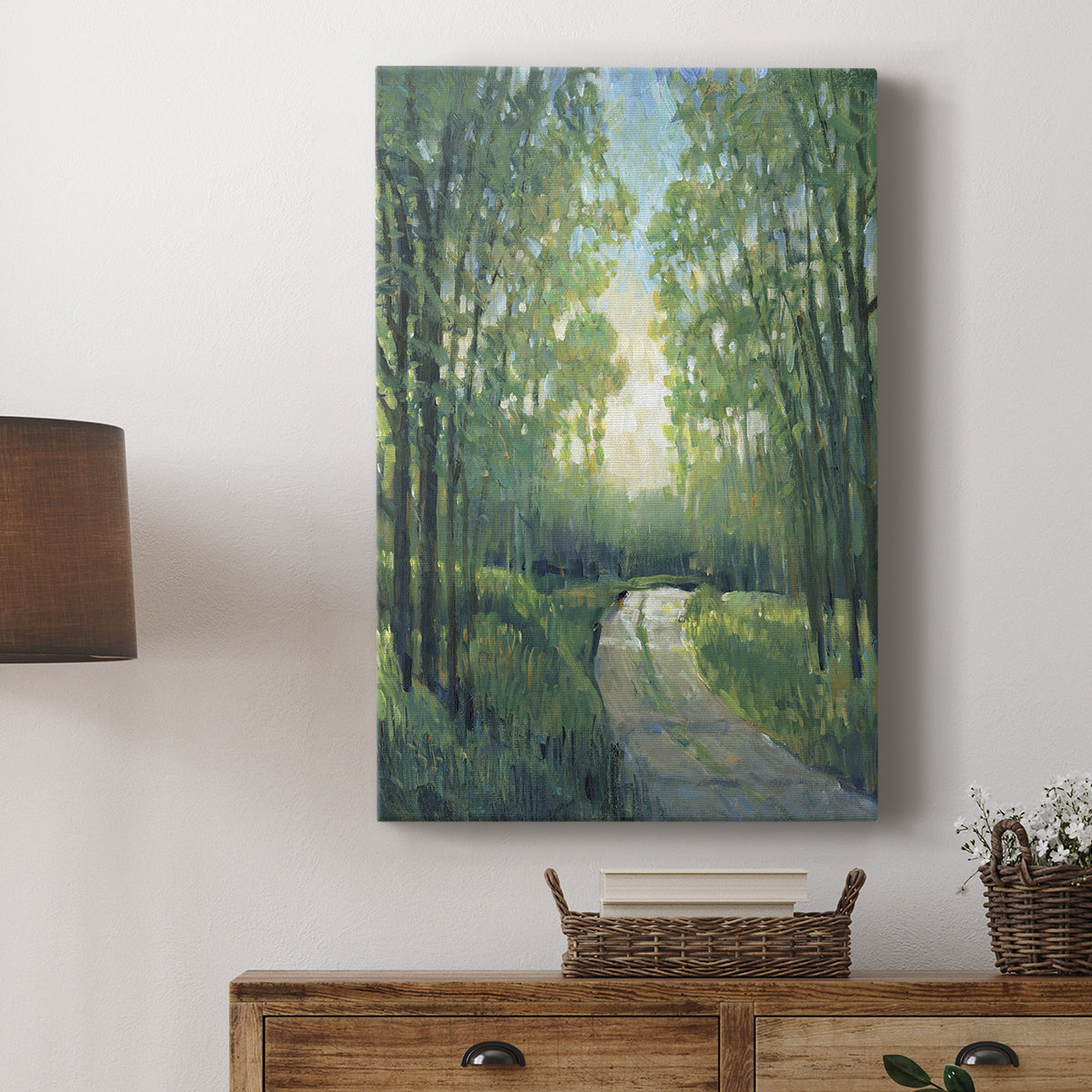 Golden Light Pathways II - Canvas Art Print