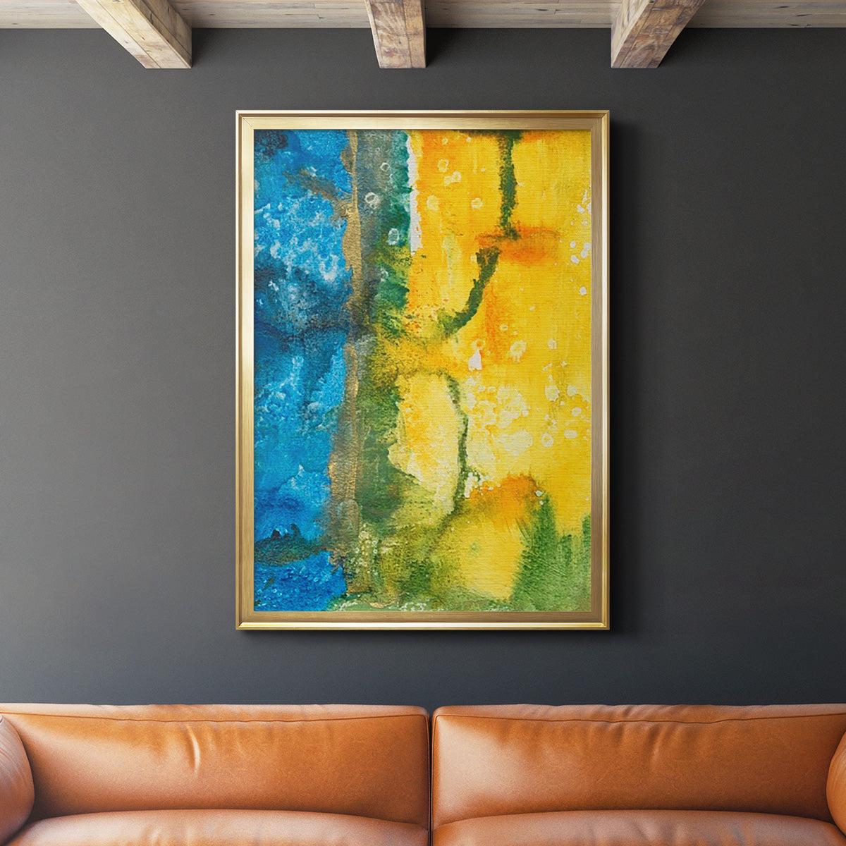 Aquatic Energy I - Modern Framed Canvas Print