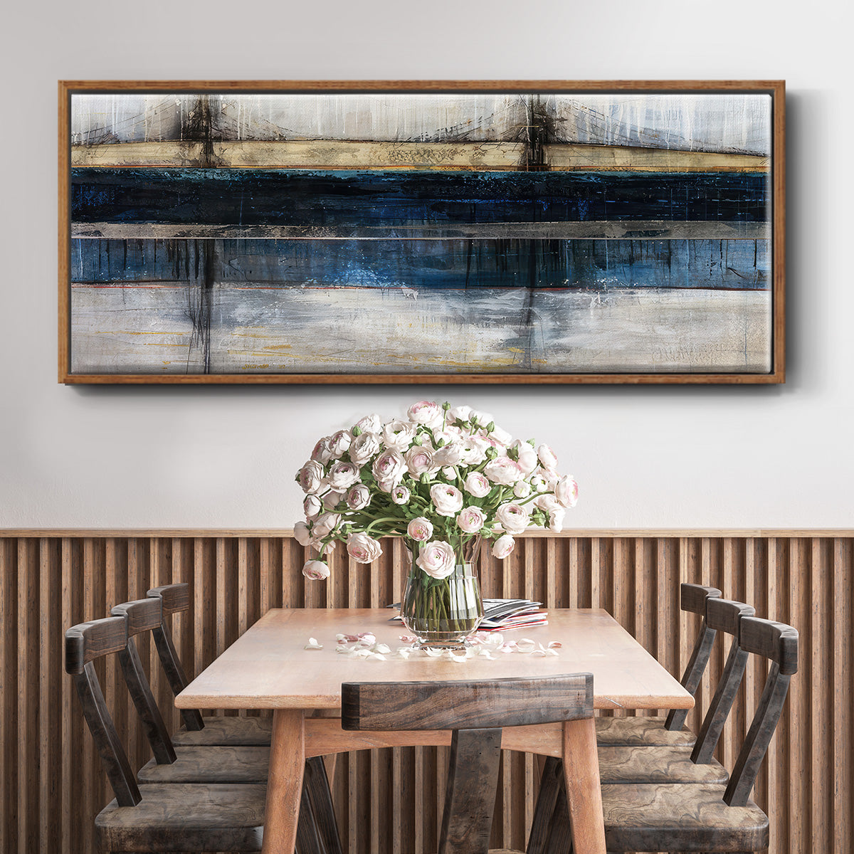 City Blue - Floater Framed Canvas Print