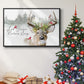 Holiday Deer Collection A - Floater Framed Canvas Print