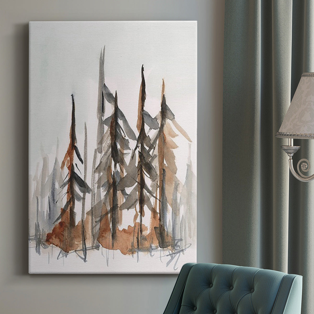 Rustic Evergreens I Premium Gallery Wrapped Canvas - Ready to Hang