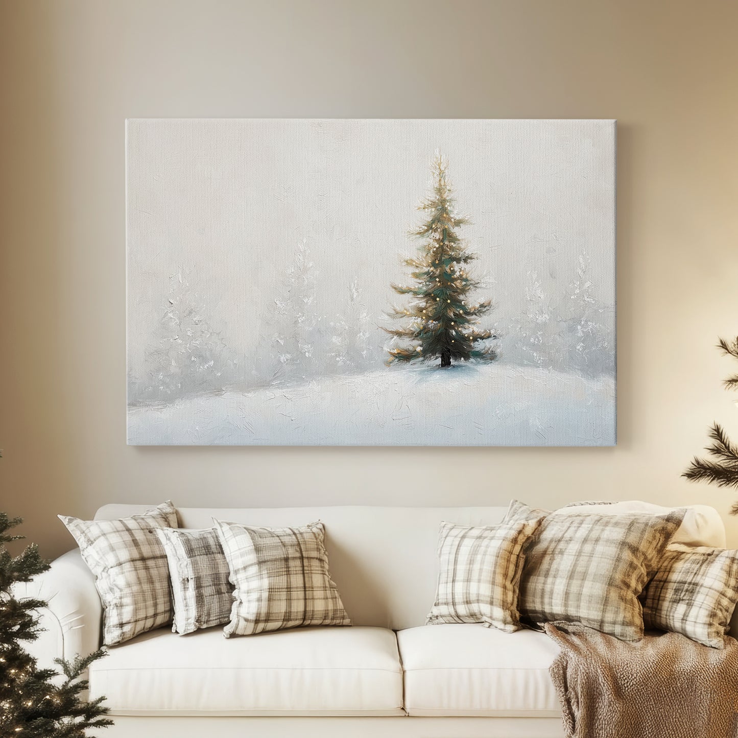 Sleigh of Frostlit Silence - Canvas Art Print