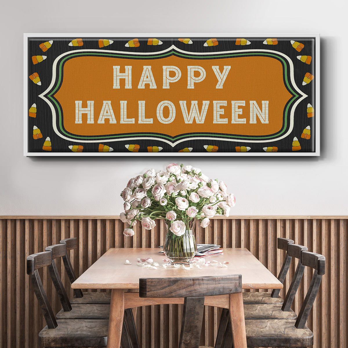 Happy Hallowween - Floater Framed Canvas Print