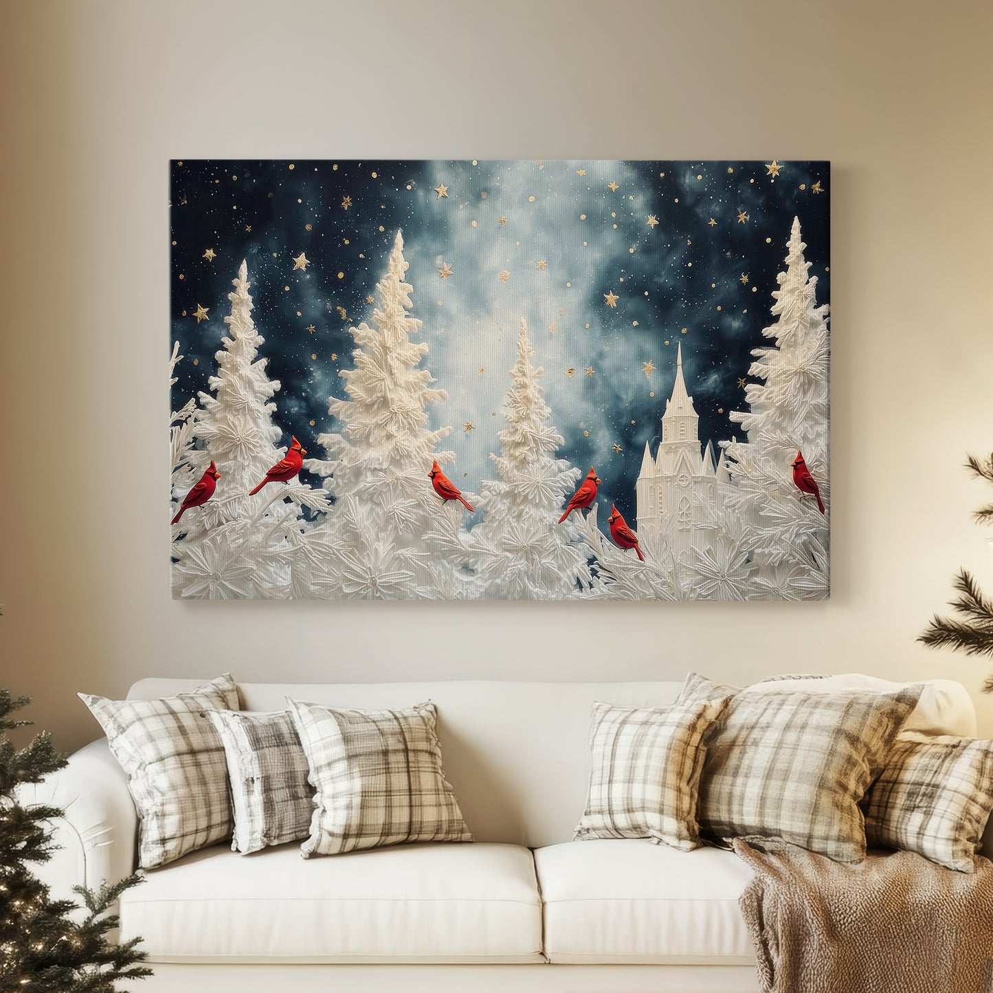 Soft Linen Blessing of Fir - Canvas Art Print