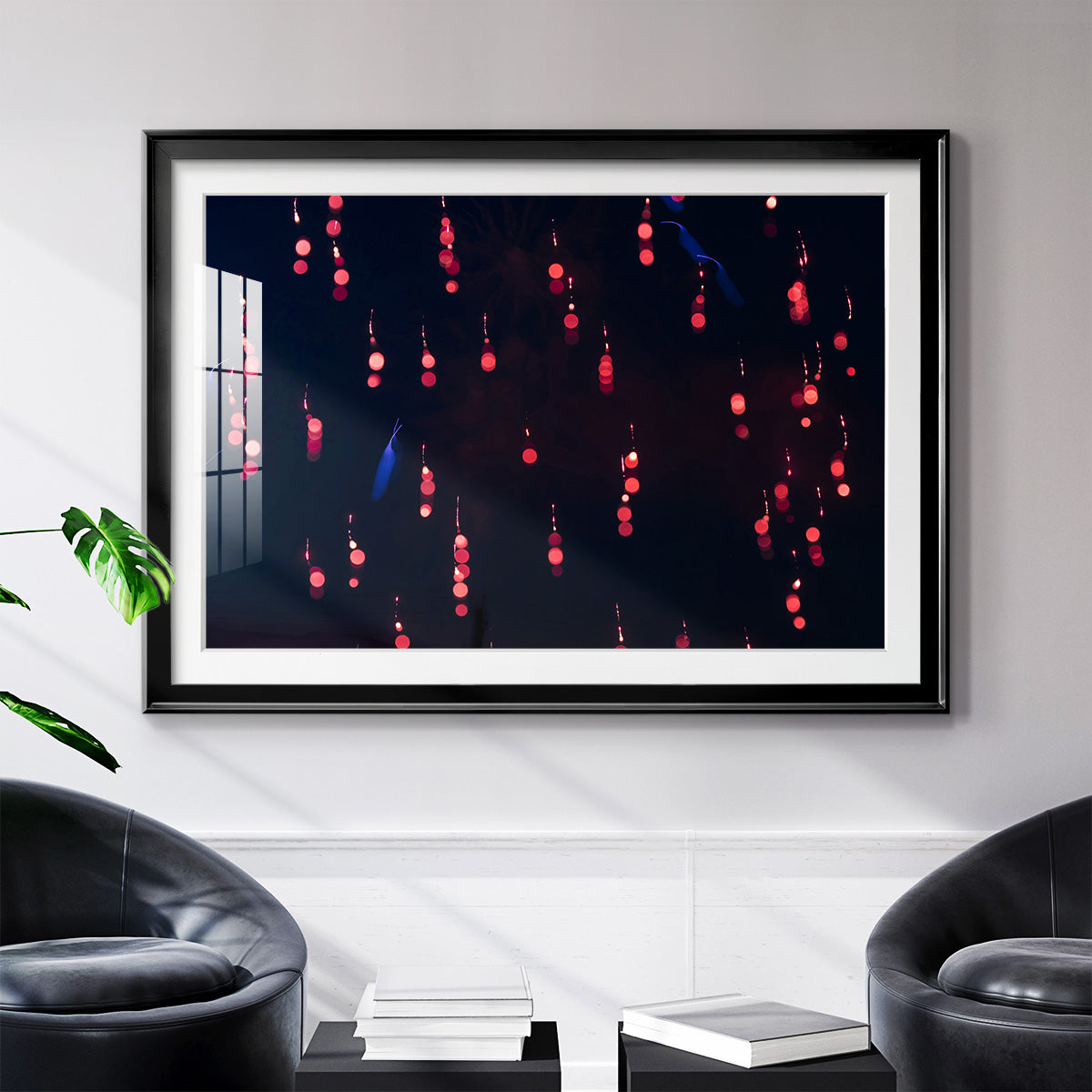 Crimson Constellation - Modern Framed Art Print