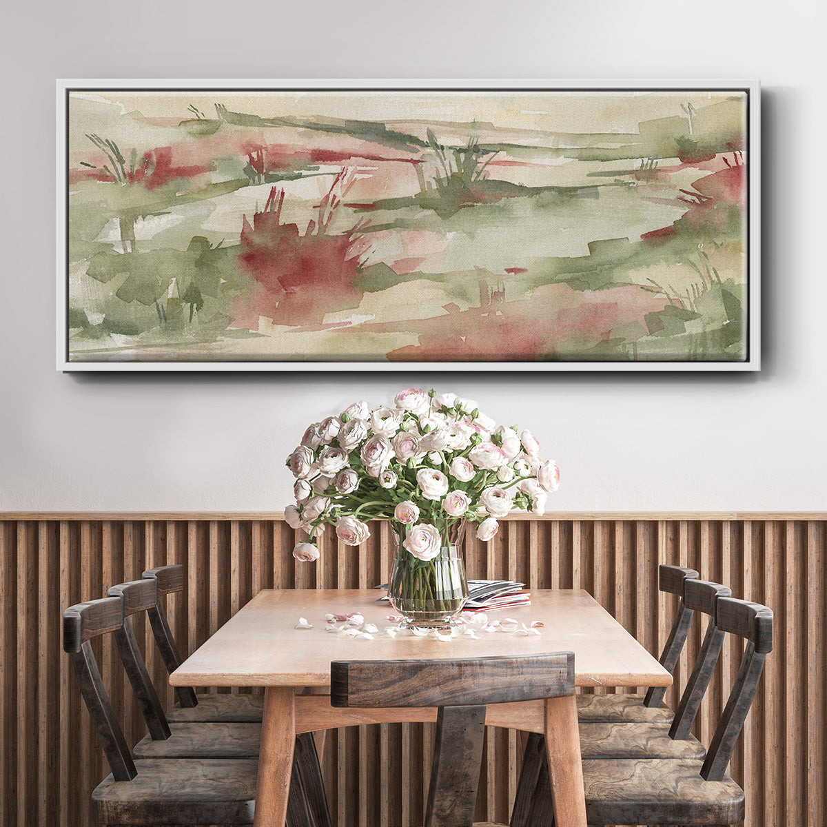 Rust Grasslands II - Floater Framed Canvas Print