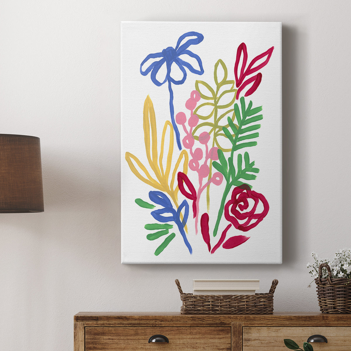 Bold Brushstroke Blooms I - Canvas Art Print