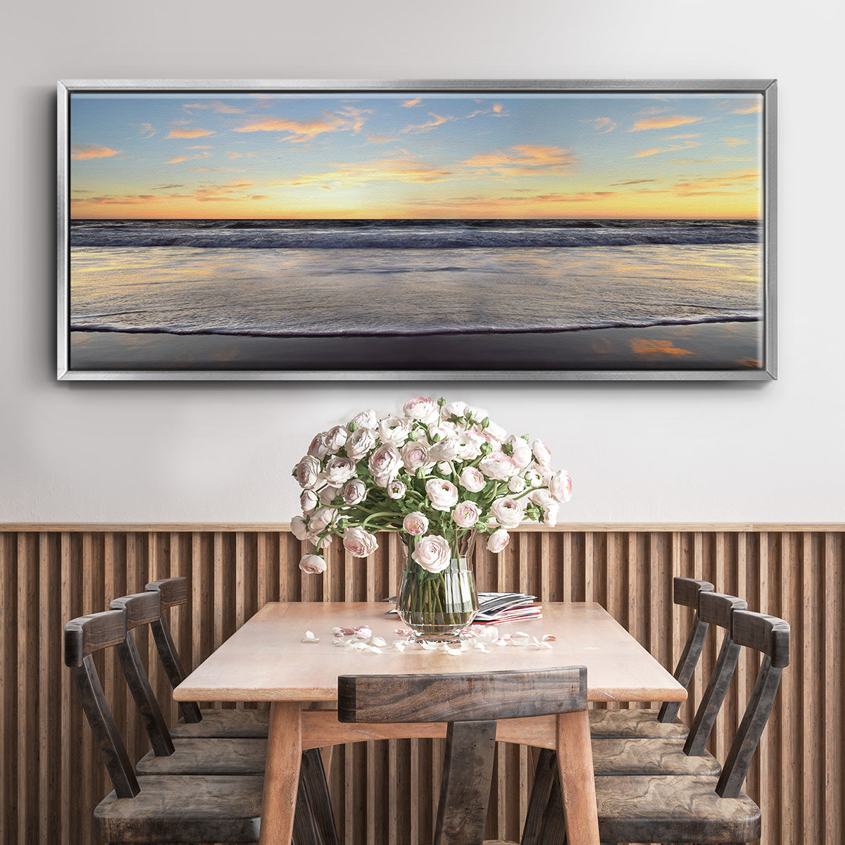 Evening on Venice Beach - Floater Framed Canvas Print
