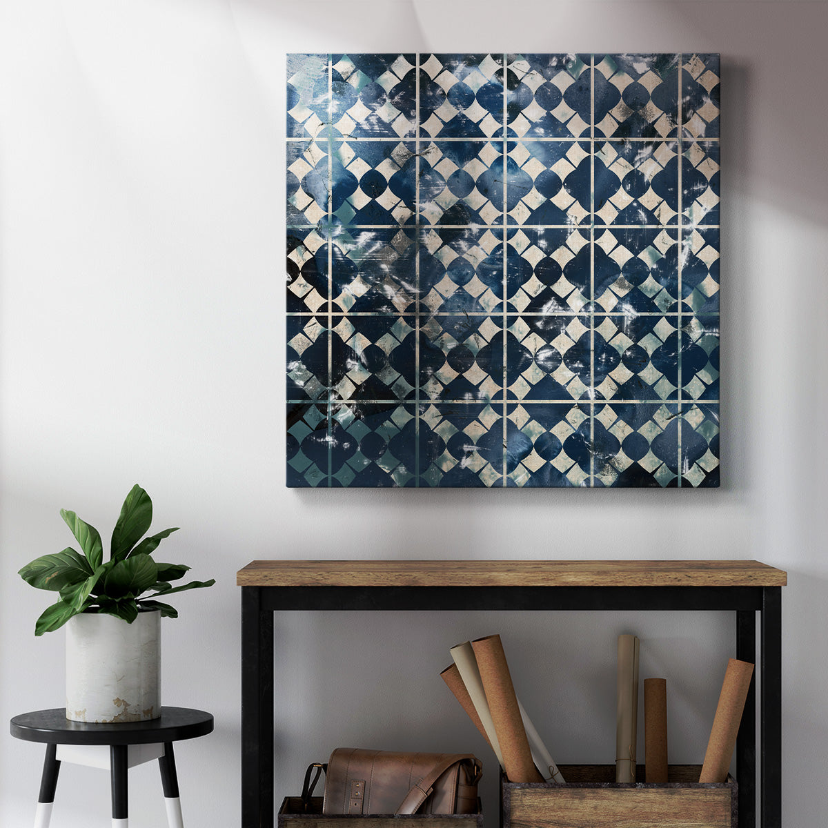 Tile-Dye V - Canvas Art Print