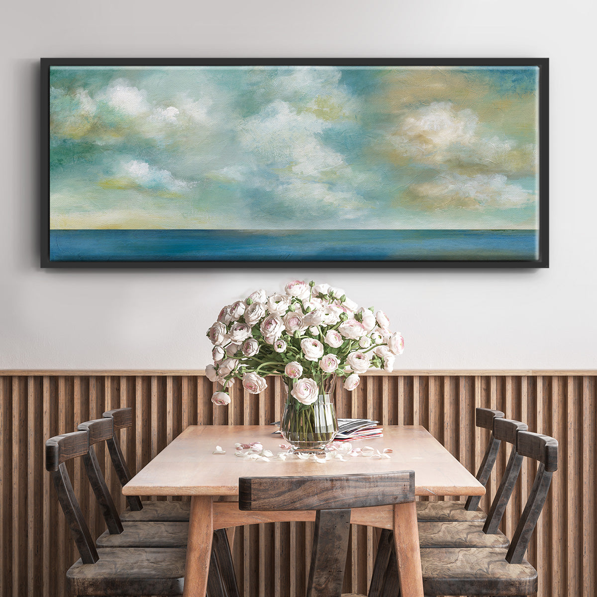 Cloudscape Vista II - Floater Framed Canvas Print