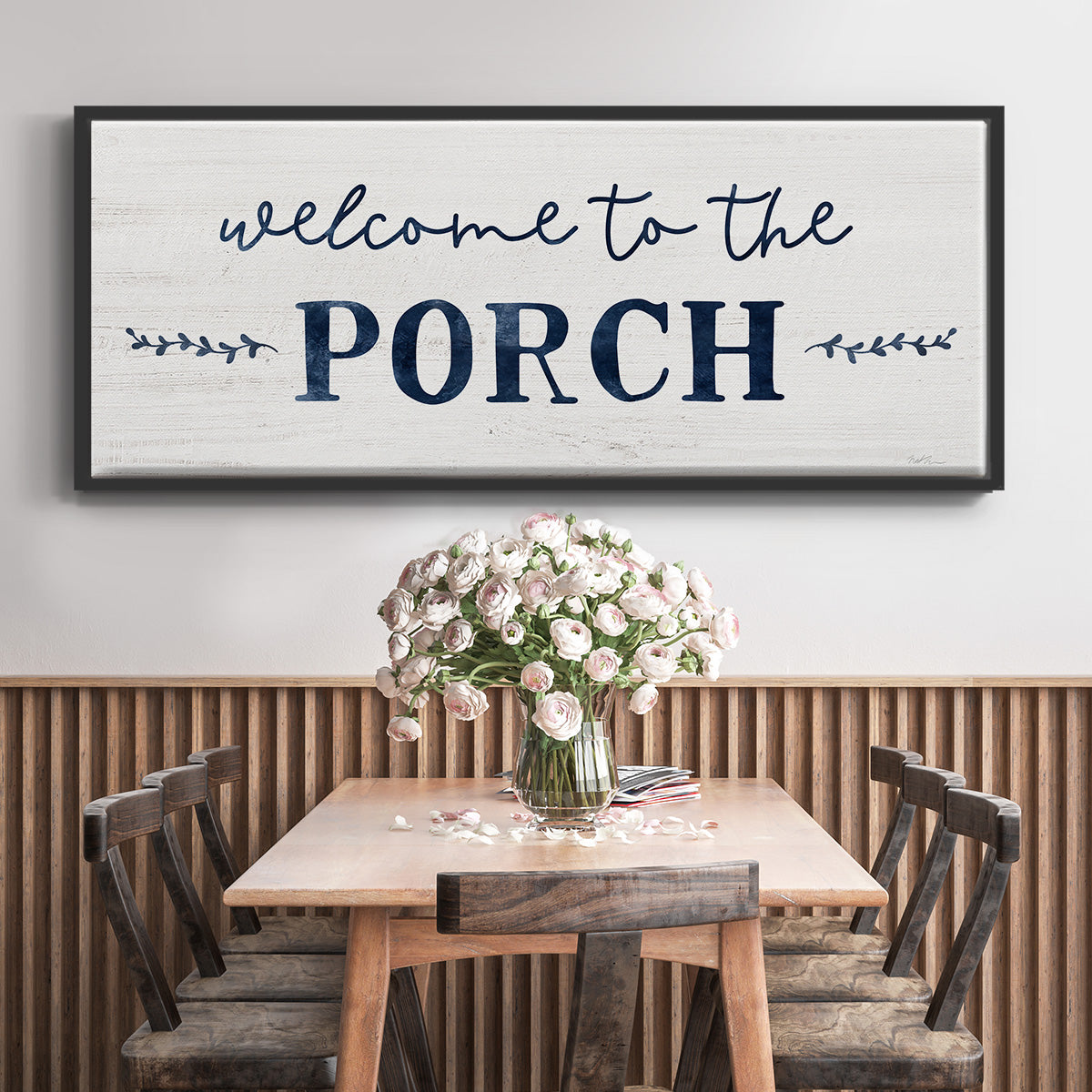 Welcome to the Porch - Floater Framed Canvas Print