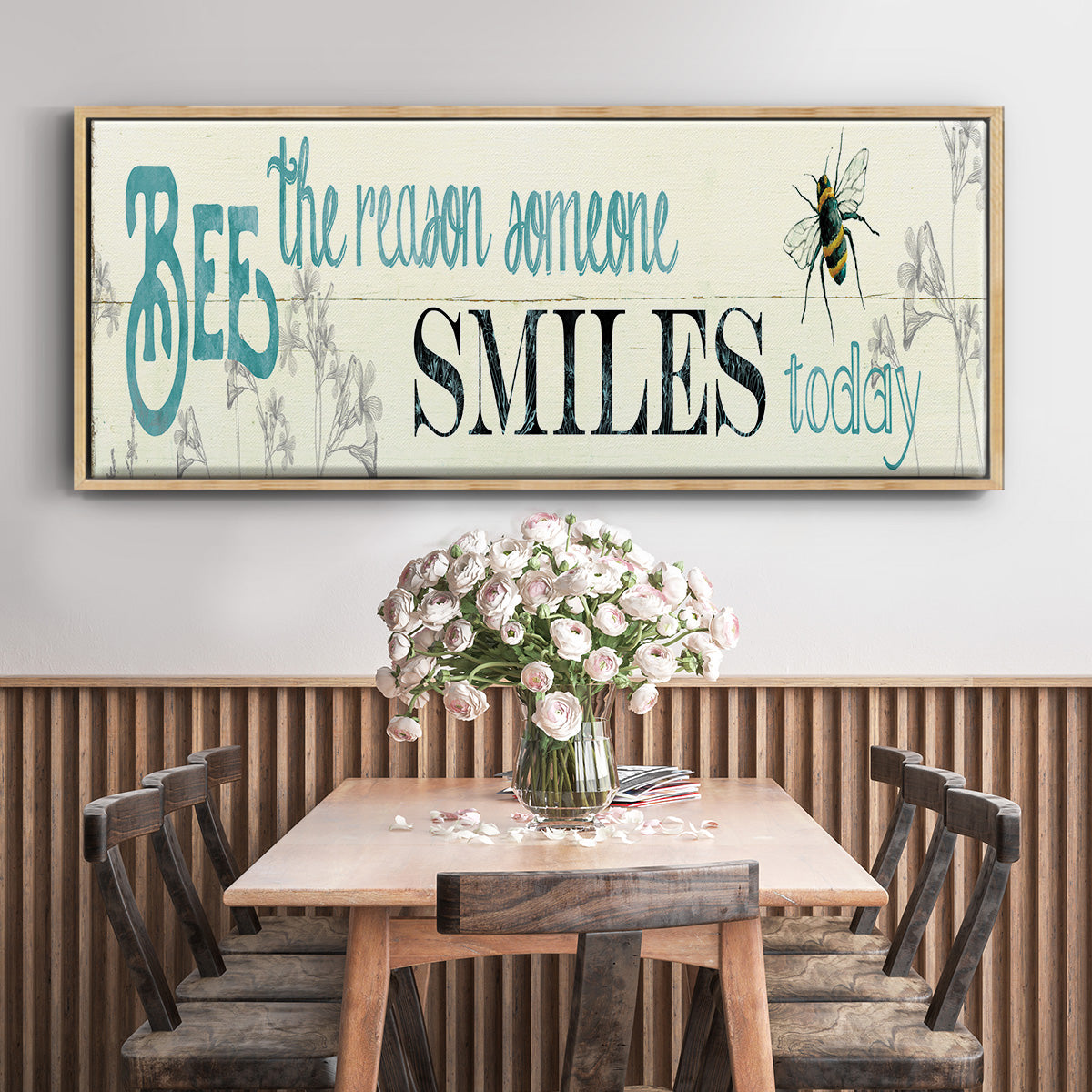 Bee The Reason - Floater Framed Canvas Print