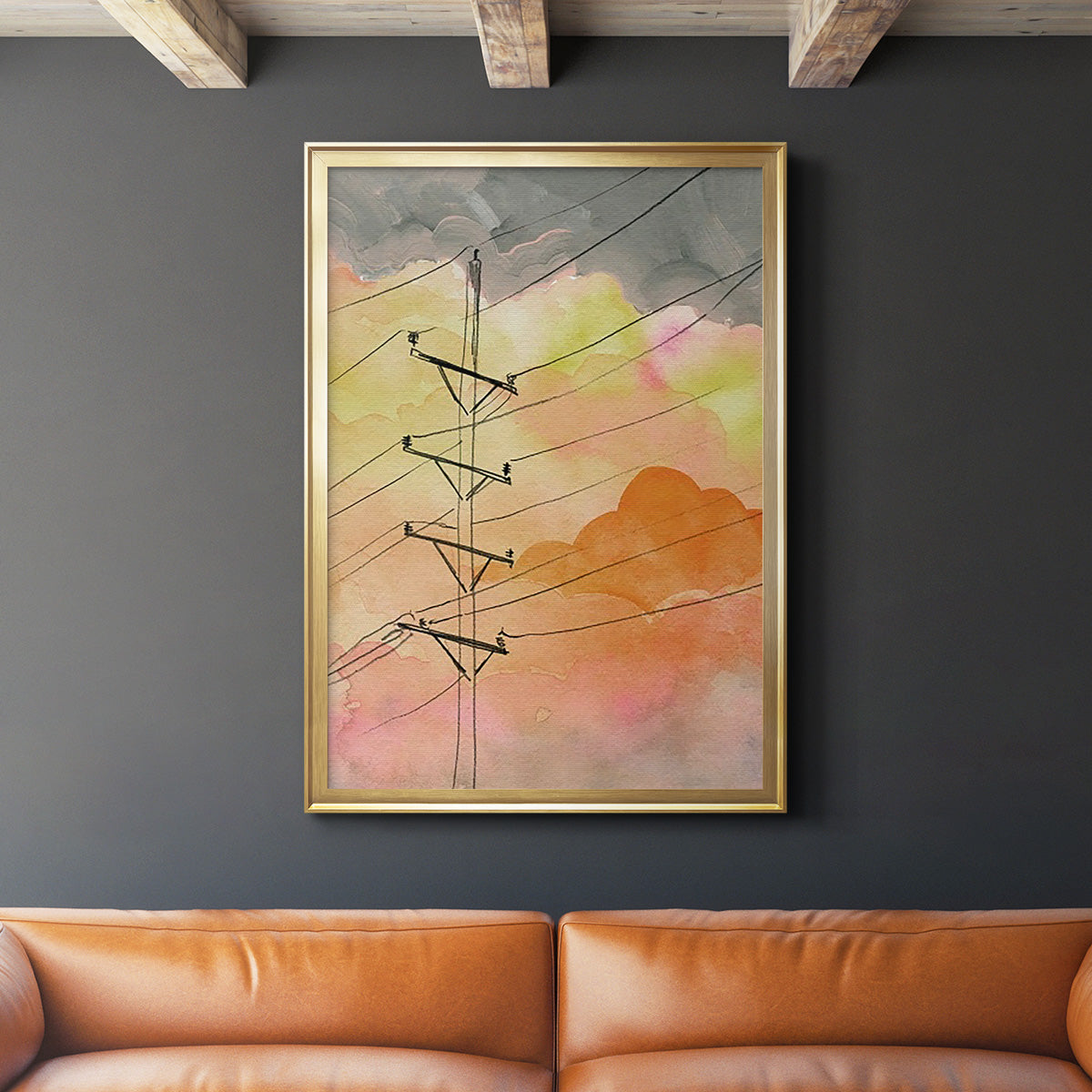 Cloudy Communication I - Modern Framed Canvas Print