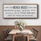 Rules of the Beach - Floater Framed Canvas Print