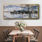The Seine at Port Villez, Snow Effect, 1885 - Floater Framed Canvas Print