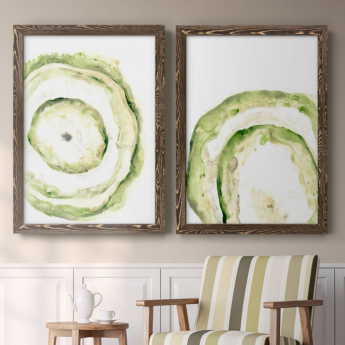 Lichen Halo III - Premium Framed Canvas 2 Piece Set - Ready to Hang