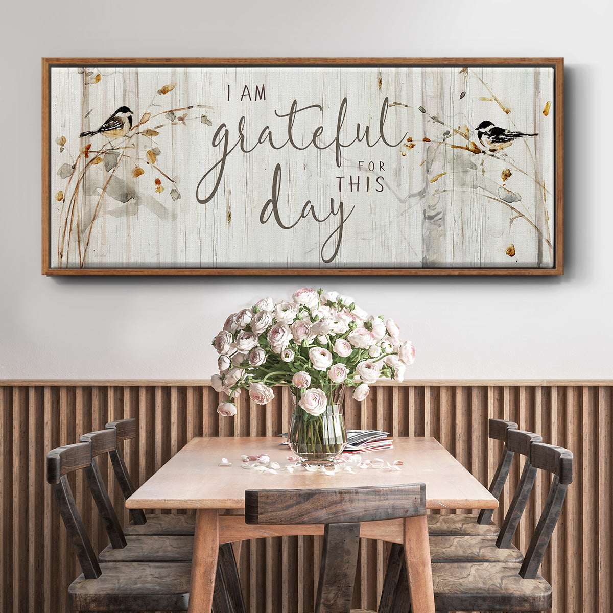 Grateful for this Day - Floater Framed Canvas Print