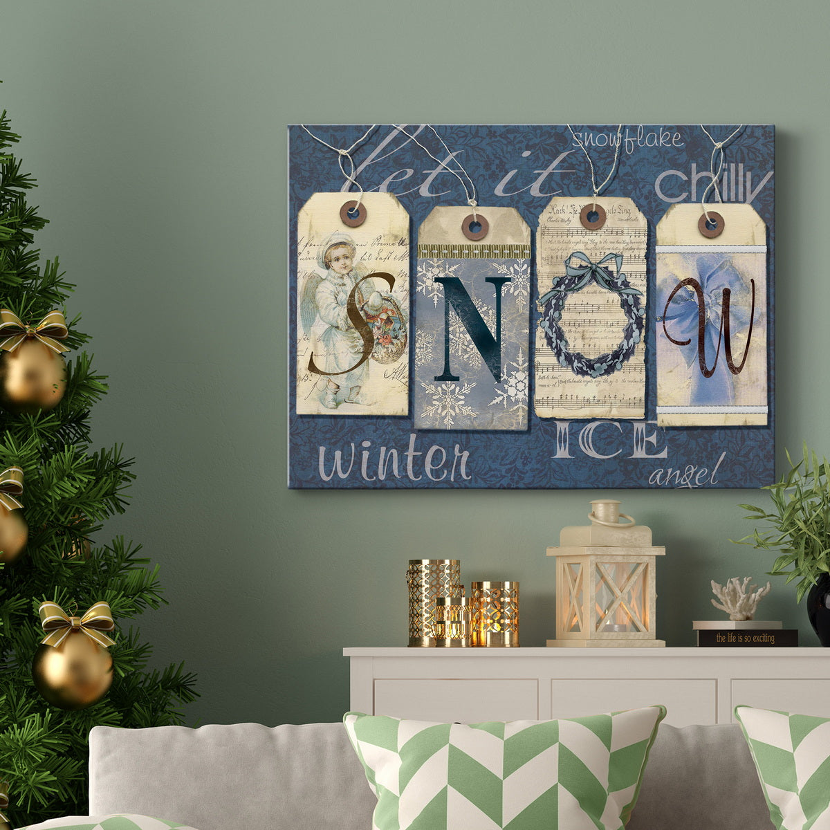 Snow Tags - Premium Gallery Wrapped Canvas  - Ready to Hang