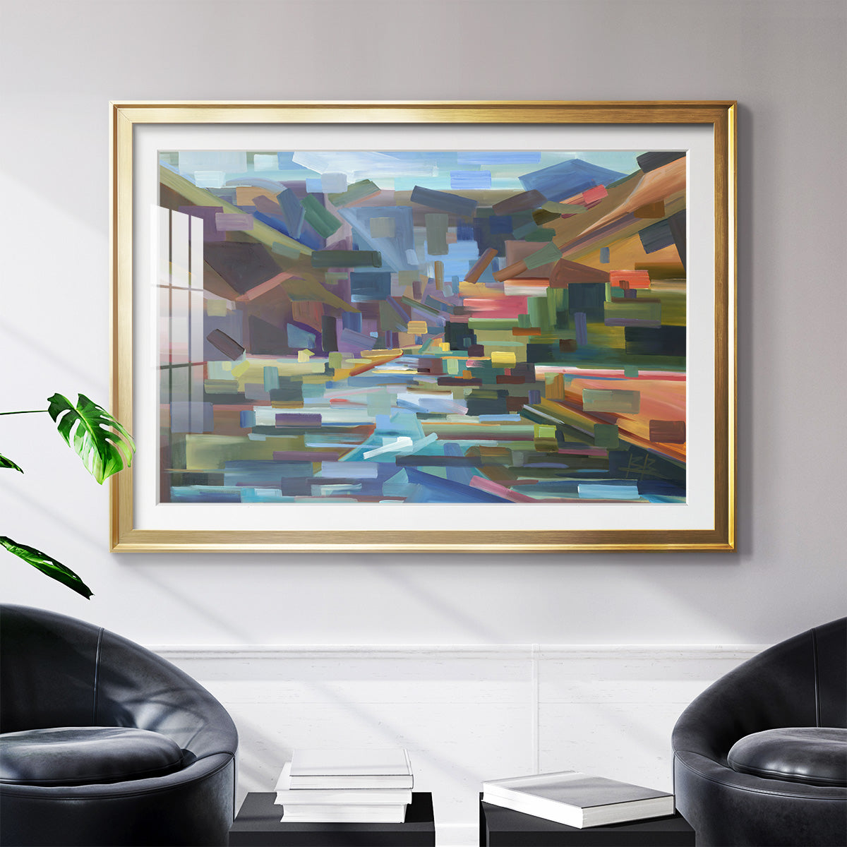 Pieces of Yakima Canyon - Modern Framed Art Print