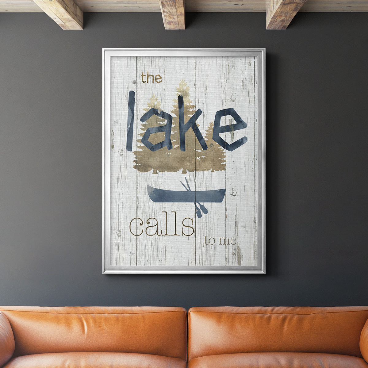 Lake Calls Me - Modern Framed Canvas Print