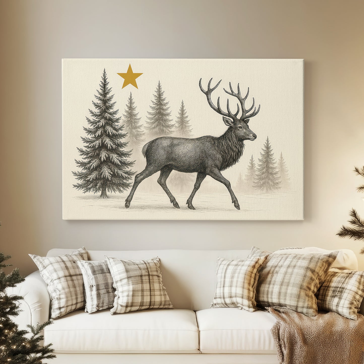 Hearth of Golden Whisper - Canvas Art Print