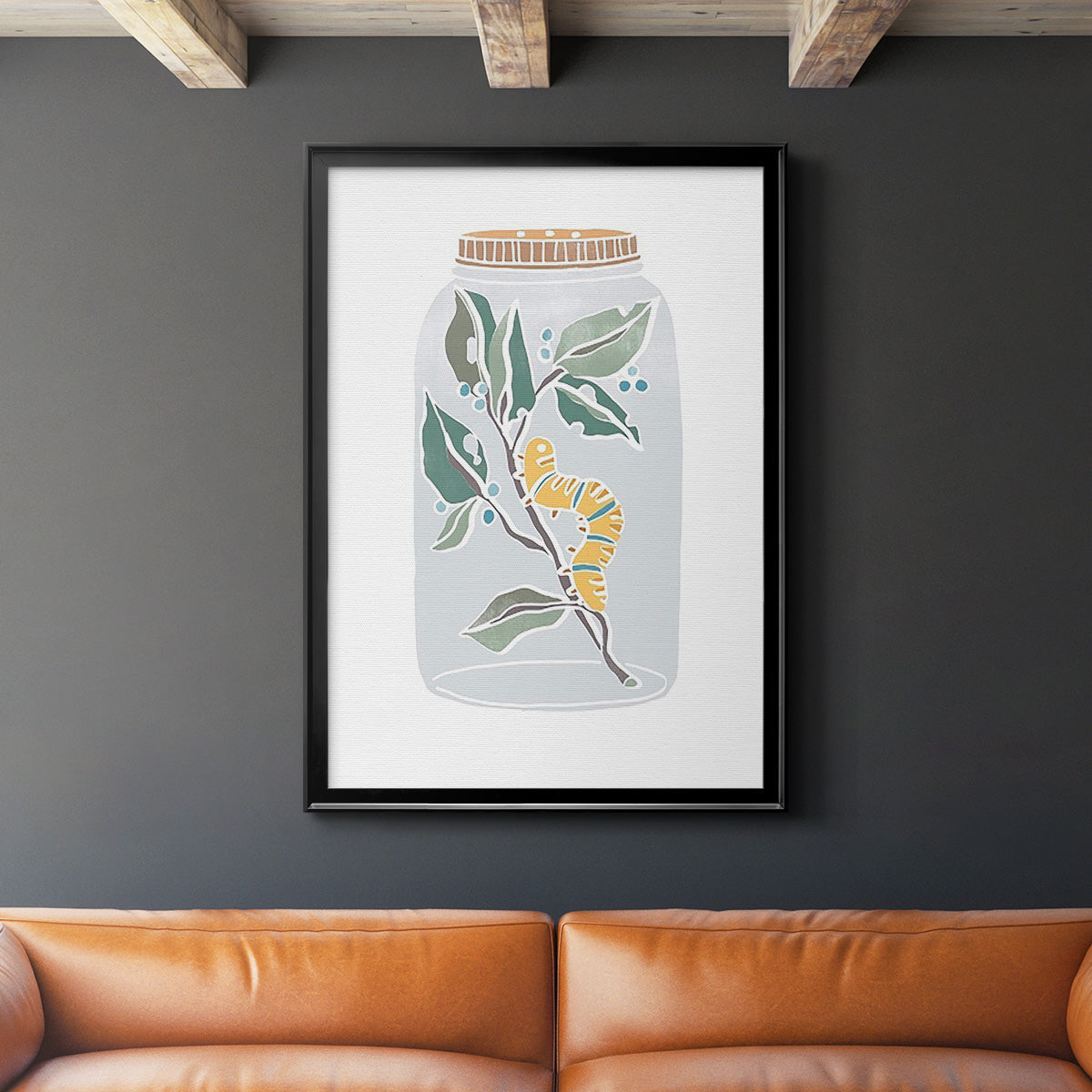 Nature Jar I - Modern Framed Canvas Print