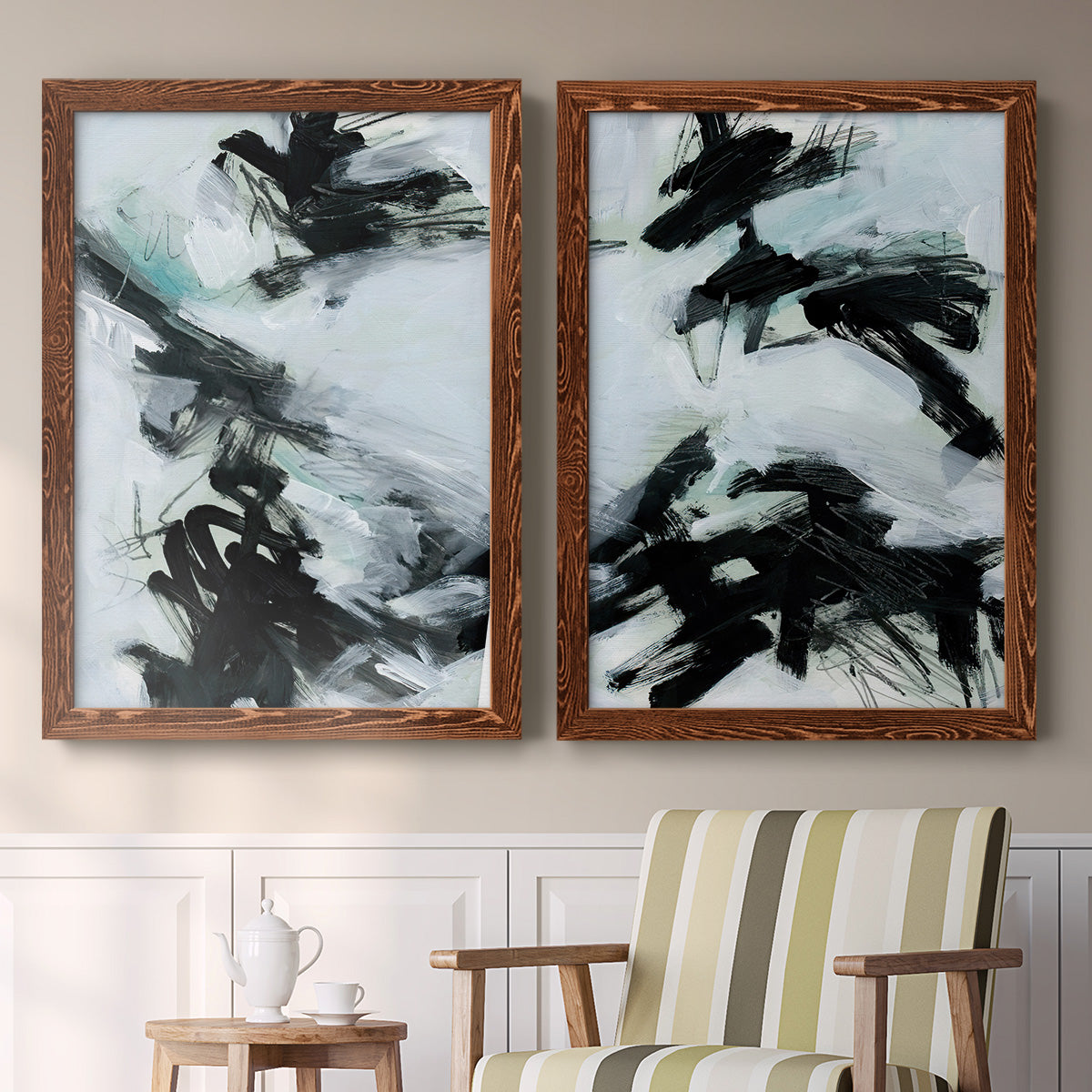 Ocean Current I - Premium Framed Canvas 2 Piece Set - Ready to Hang