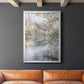 Misty Lake - Modern Framed Canvas Print