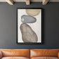 River Rocks Contour II - Modern Framed Canvas Print