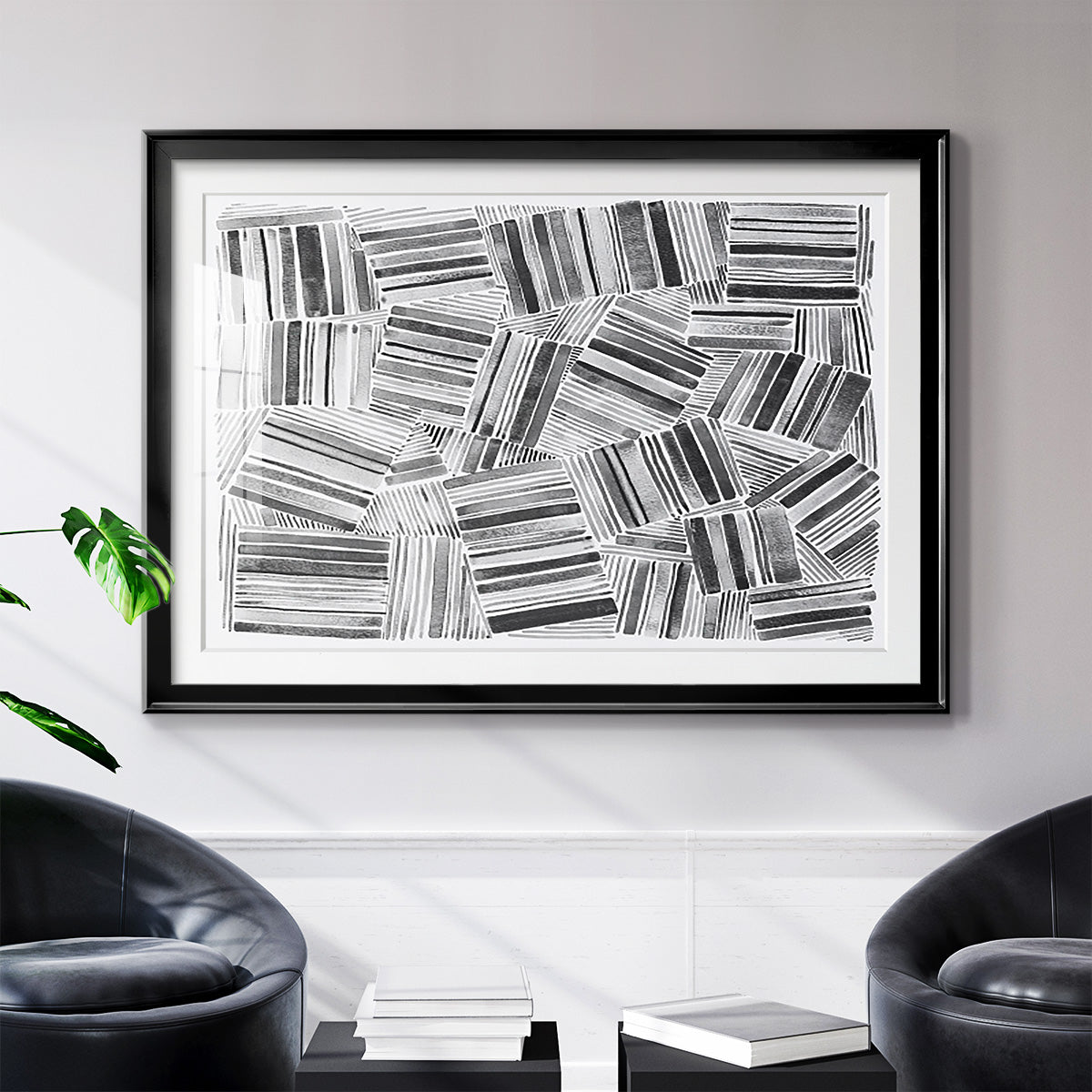 Quilted Pattern III - Modern Framed Art Print