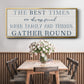 Family and Friends Gather - Floater Framed Canvas Print