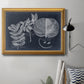 Foliage on Navy I Premium Framed Canvas- Ready to Hang