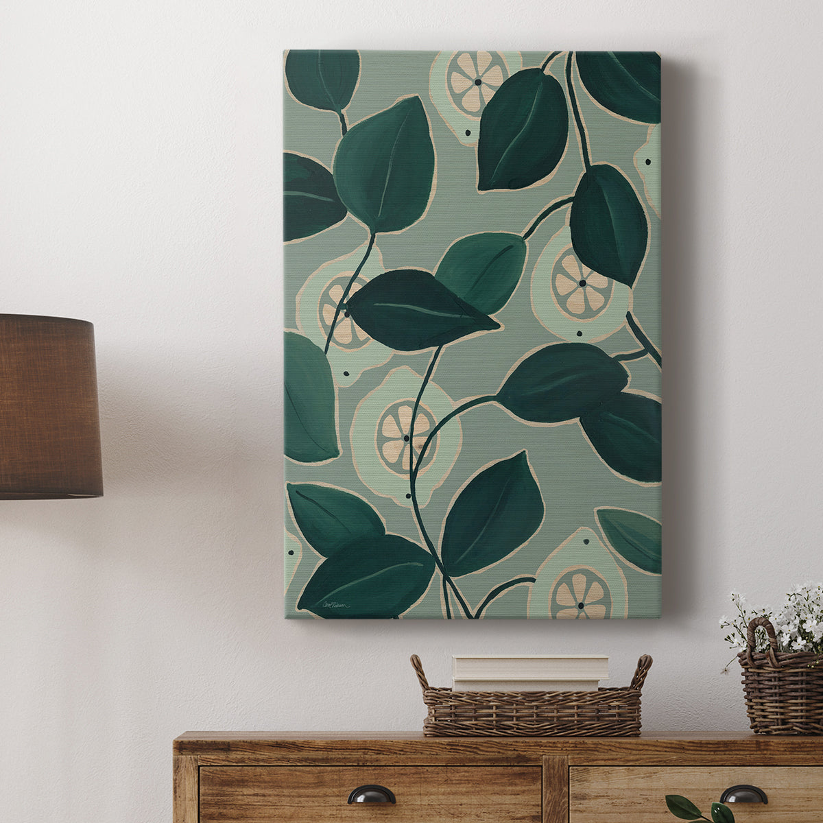 Monochrome Limes - Canvas Art Print