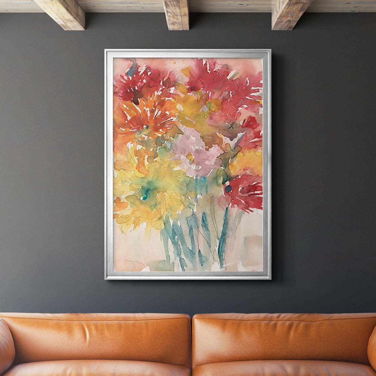 Floral Treats I - Modern Framed Canvas Print