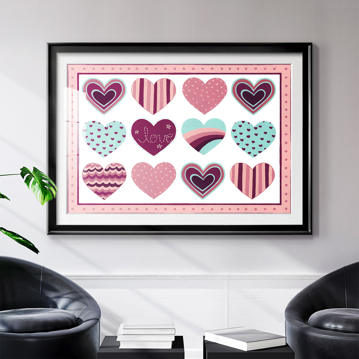 Sweet Valentine Collection A - Modern Framed Art Print