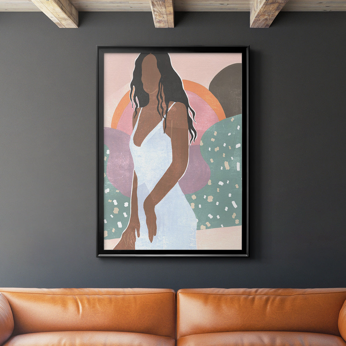 Curly Lady I - Modern Framed Canvas Print