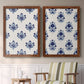 Indigo Bloom Pattern I - Premium Framed Canvas 2 Piece Set - Ready to Hang