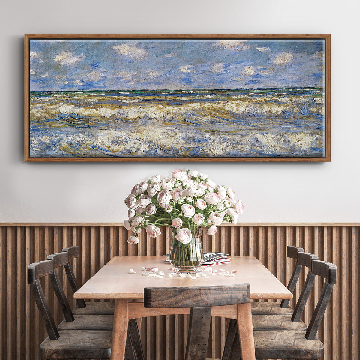 Rough Sea, 1881 - Floater Framed Canvas Print