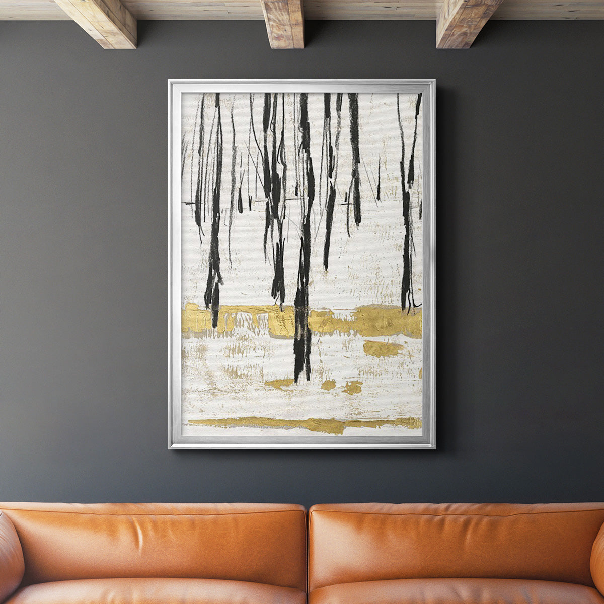 Gilded Winter II - Modern Framed Canvas Print