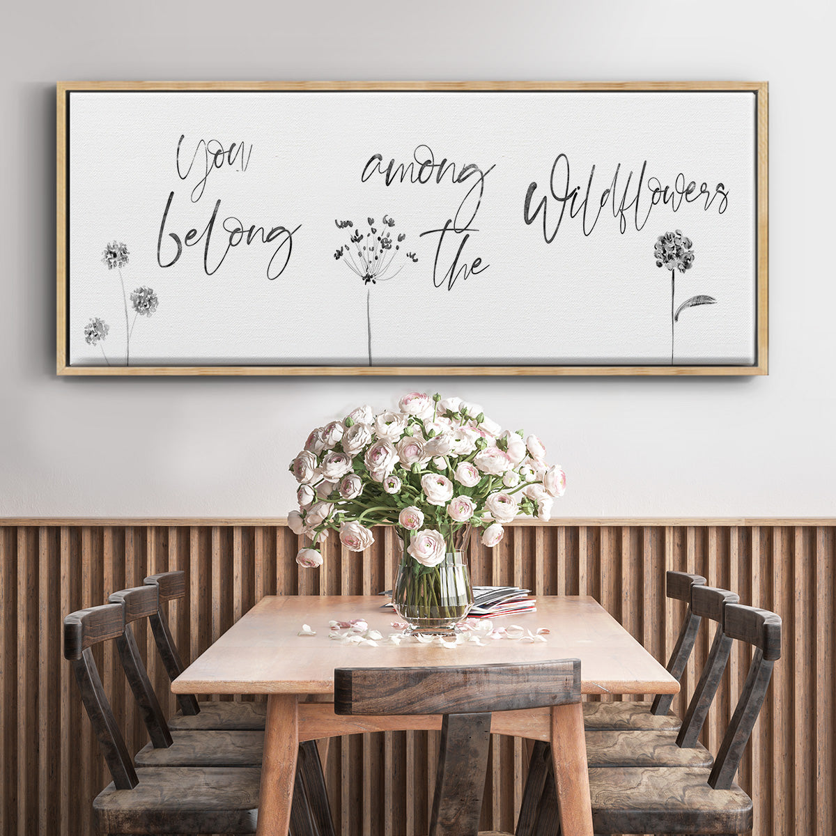 Among the Wildflowers - Floater Framed Canvas Print