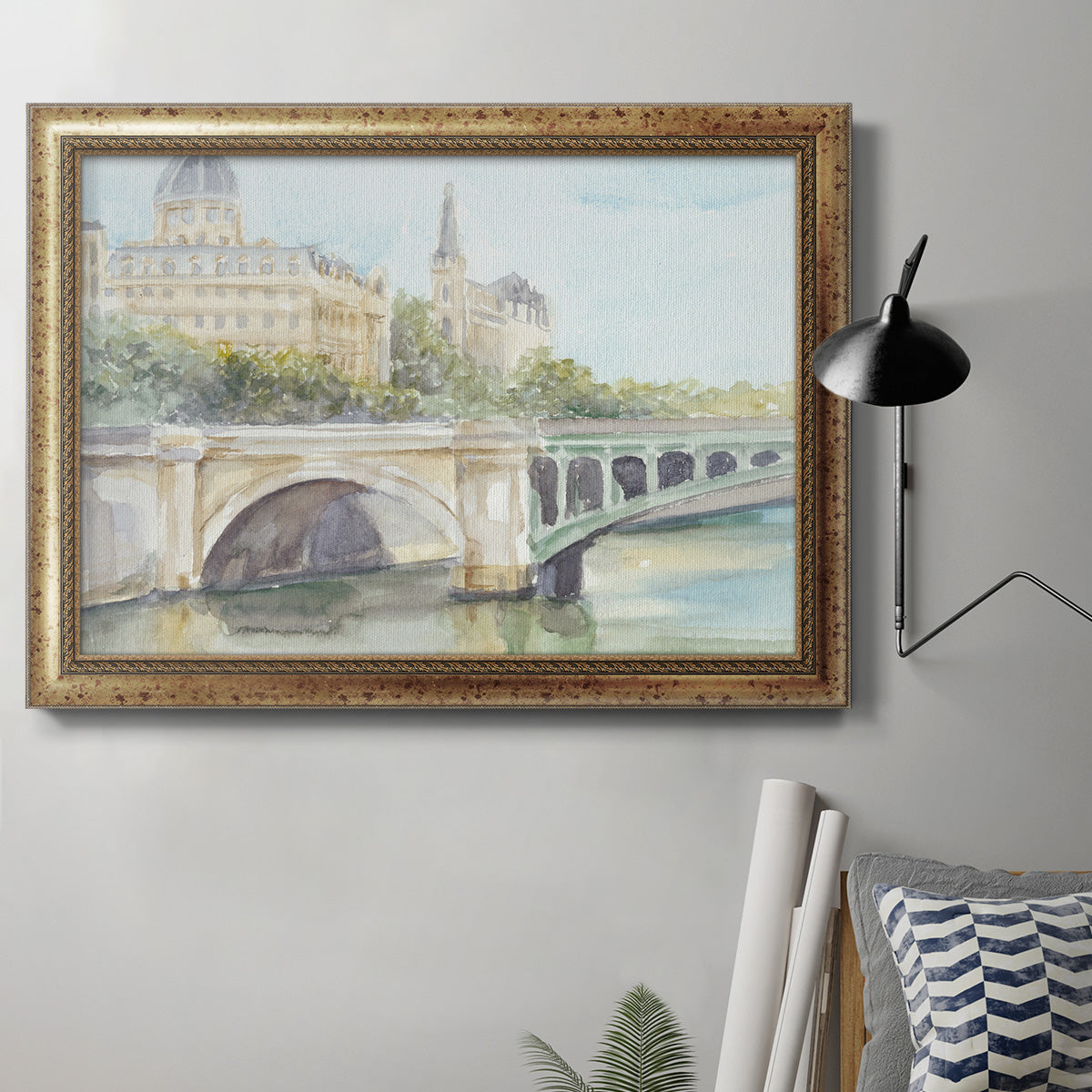 French Bridge Study IV Premium Framed Canvas- Ready to Hang