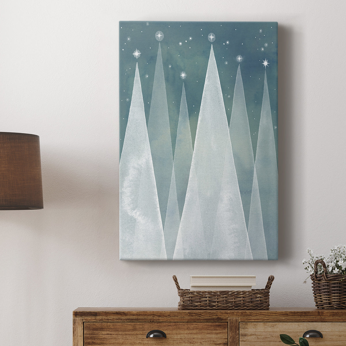 Mod Evergreens I - Canvas Art Print