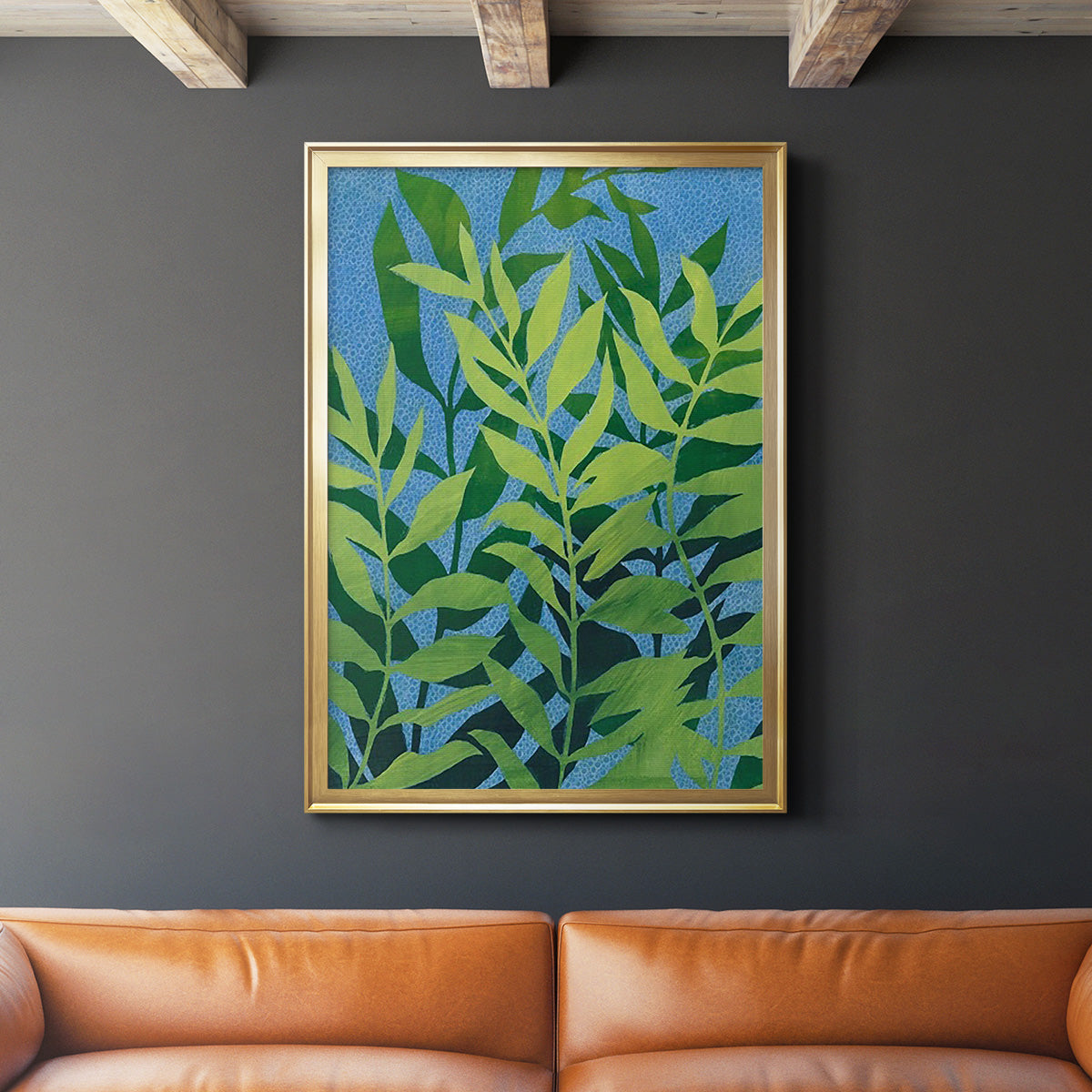 Ocean Vines II - Modern Framed Canvas Print