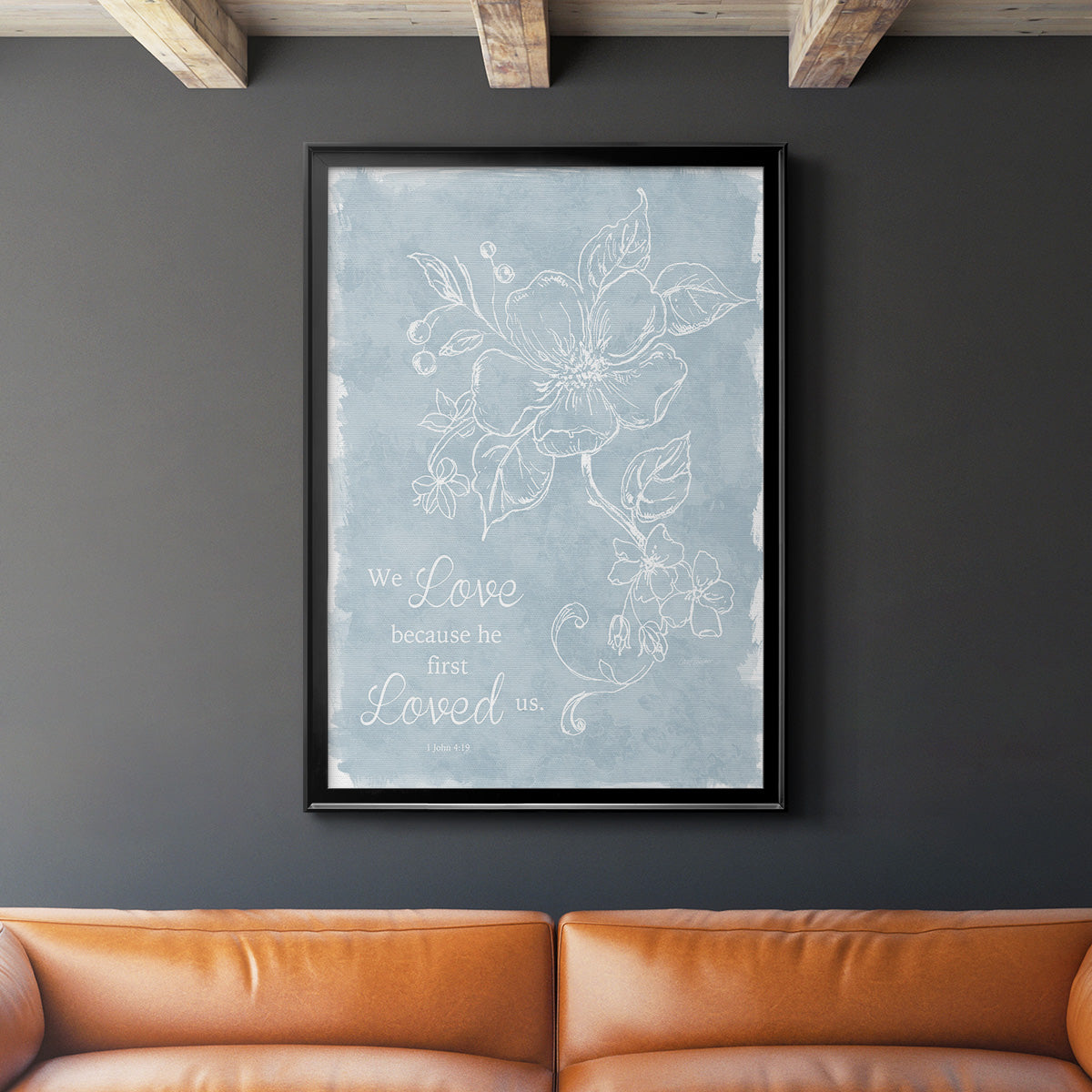 Loved Us First - Modern Framed Canvas Print