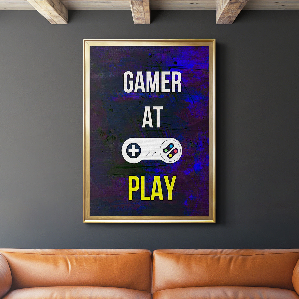 Gamer at Play VI - Modern Framed Canvas Print