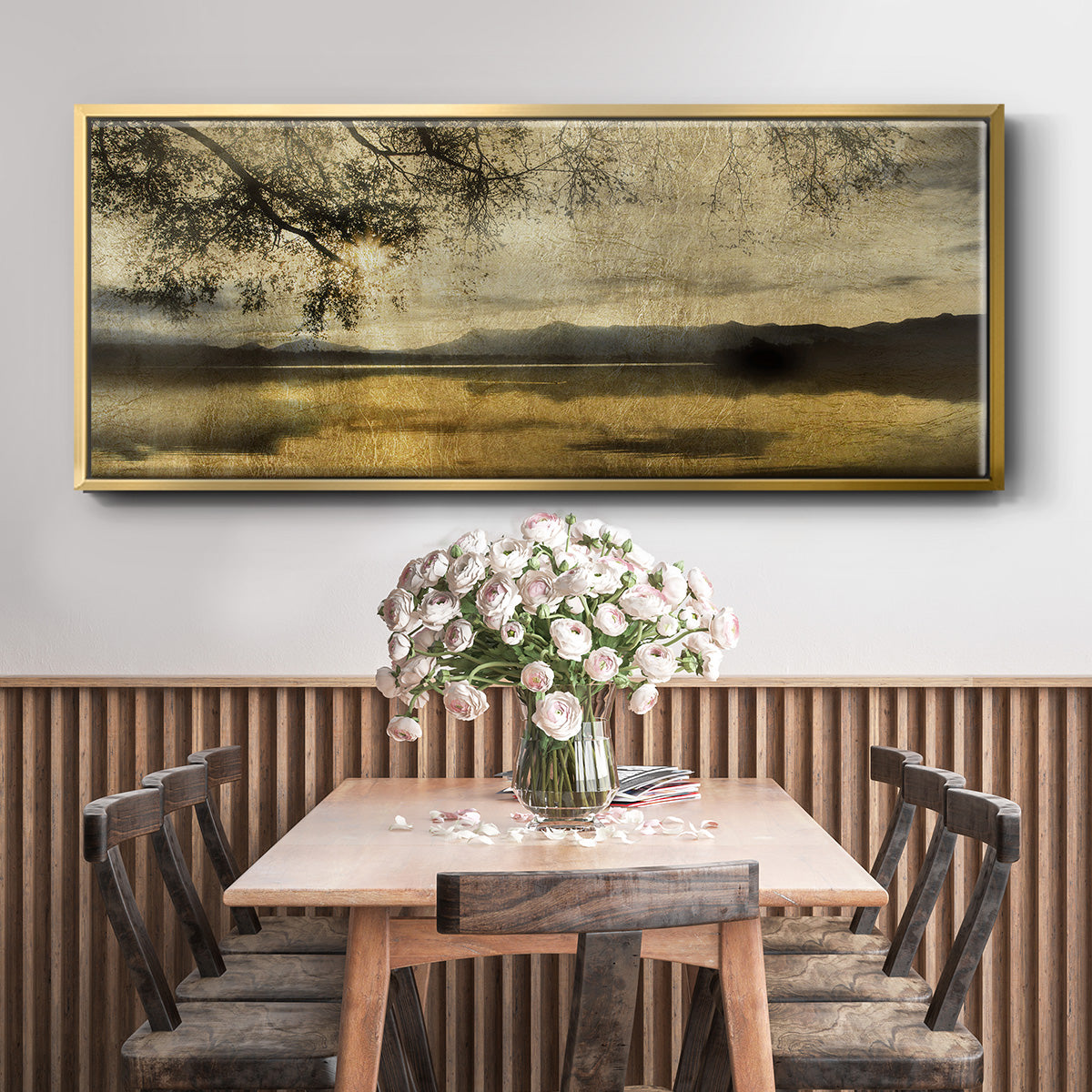 Golden Staffelsee Lake - Floater Framed Canvas Print