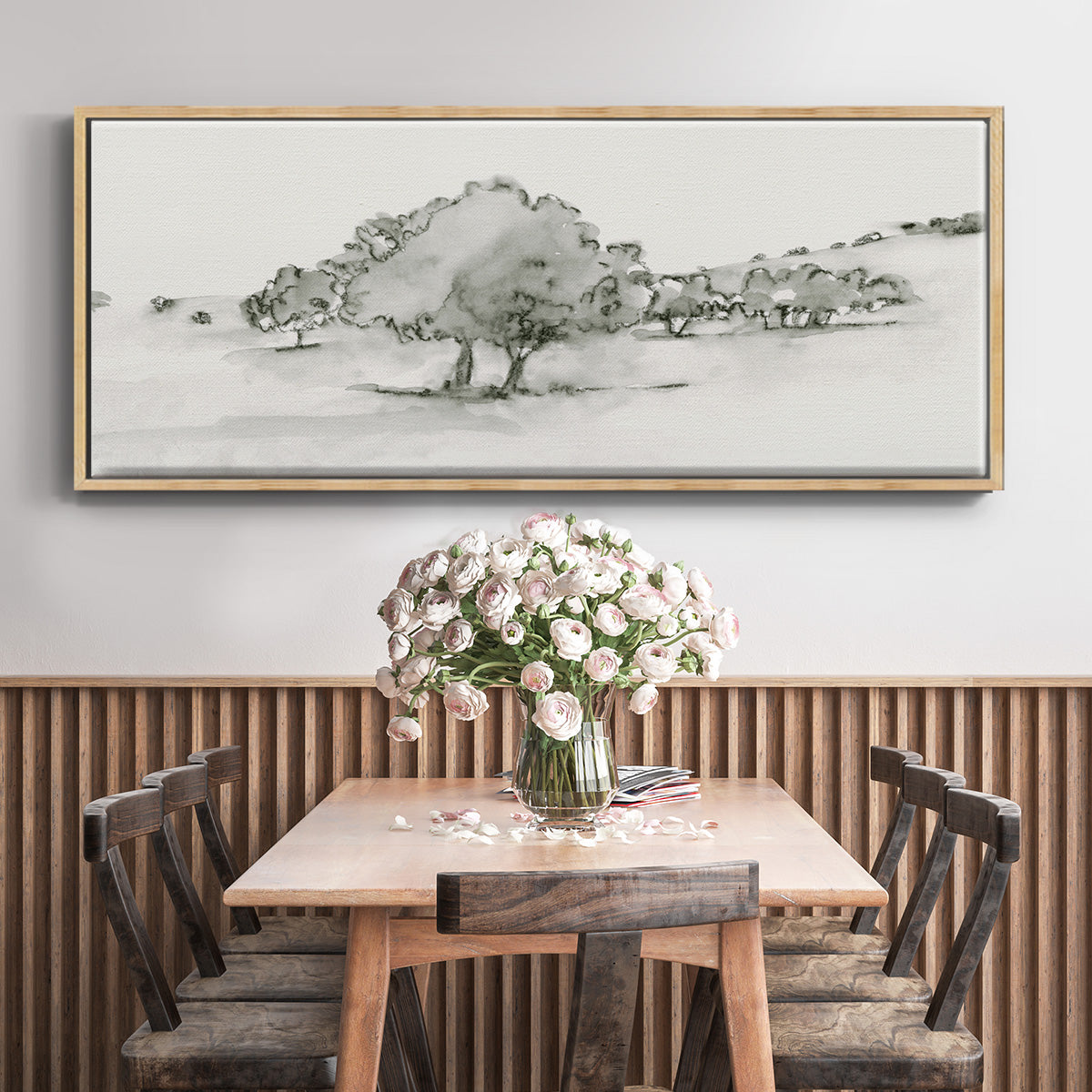 Scenic Scribble II - Floater Framed Canvas Print