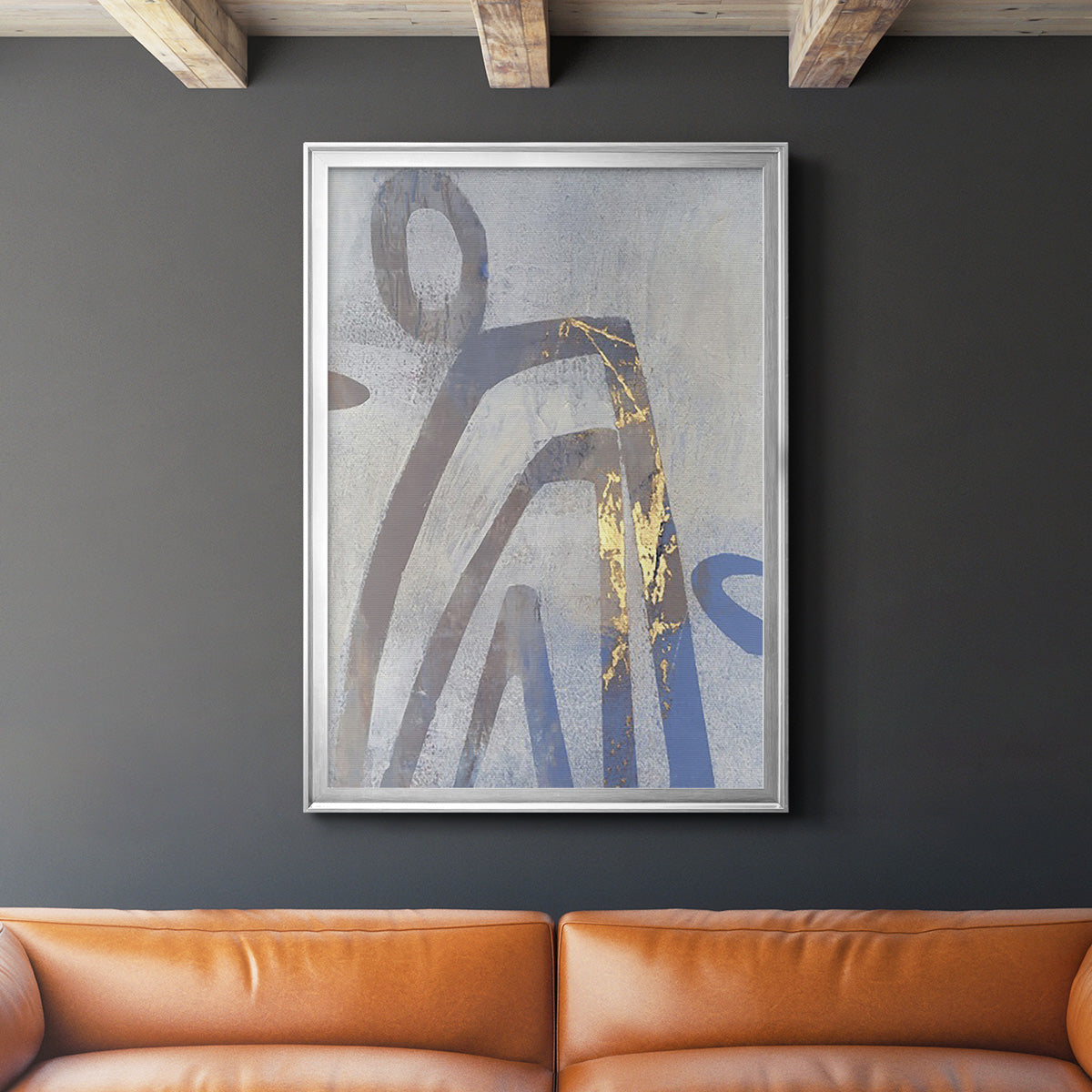 Linx II - Modern Framed Canvas Print